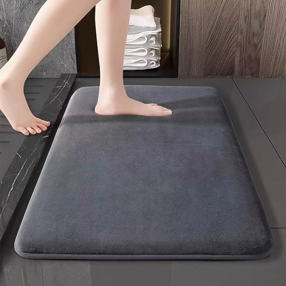 UltraAbsorbent NonSlip Bath Mat  Soft Coral Velvet Bathroom  Floor Mat For Quick Dry Comfort 2