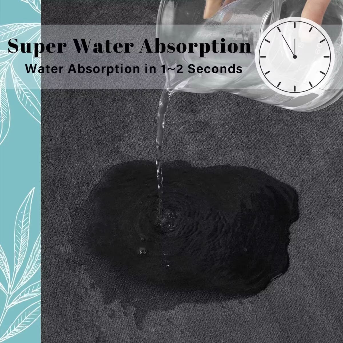 UltraAbsorbent NonSlip Bath Mat  Soft Coral Velvet Bathroom  Floor Mat For Quick Dry Comfort 4