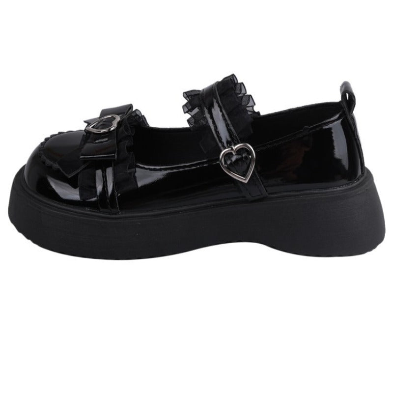 Elegant Mary Jane Platform Pumps For Women New Fashion Buckle Design With Butterfly Knot Round Toe  3