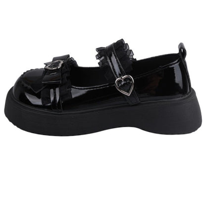 Elegant Mary Jane Platform Pumps For Women New Fashion Buckle Design With Butterfly Knot Round Toe  3