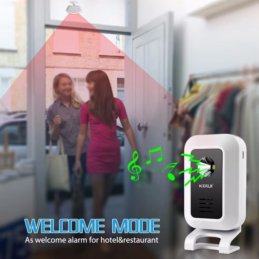 KERUI M7 Smart Motion Sensor Doorbell  Wireless Welcome Chime  Security Alarm With LED Night Light 2