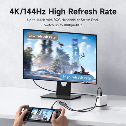 Hagibis USBC AR Glasses Adapter  Charge  Stream Hub For Rokid Xreal RayNeo Air And Switch 5