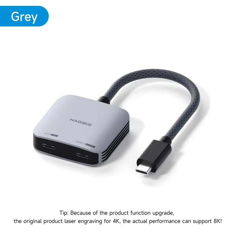 Hagibis USBC AR Glasses Adapter  Charge  Stream Hub For Rokid Xreal RayNeo Air And Switch 6