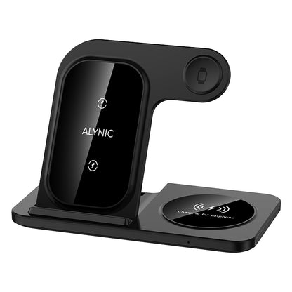 3 in 1 Foldable Charging Station, 30W LED Fast Wireless Charger Stand for iPhone Apple Watch 9 8 7 6 5 AirPods Pro