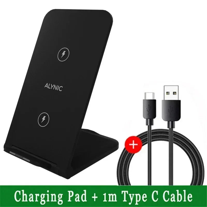 Wireless Charger Foldable Fast Charging Station Desktop Stand For IPhone Samsung Xiaomi 7