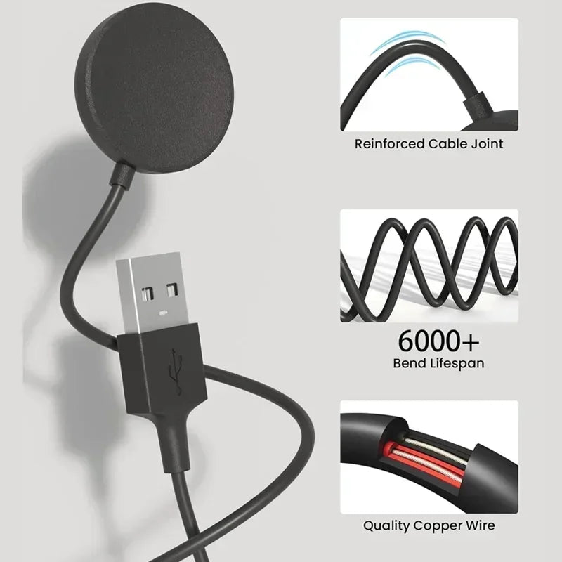Portable USB Cable Fast Charging Dock Station, Magnetic Watch Wireless Charger, Samsung Galaxy Watch