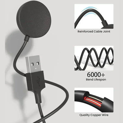 Portable USB Cable Fast Charging Dock Station, Magnetic Watch Wireless Charger, Samsung Galaxy Watch