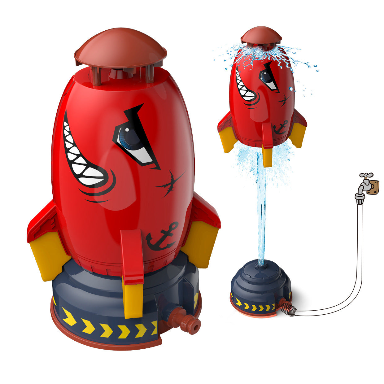 Flying Shooting Launcher Sprinkler, Rotating Spray Kids Water Toy, Outdoor Lawn Garden Splash Game, Fun Interaction