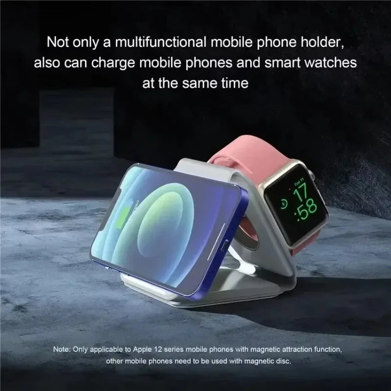 3 in 1 Phone Charge Dock for iPhone, Desktop Wireless Charger, Apple Watch, AirPods Pro Fast Charging