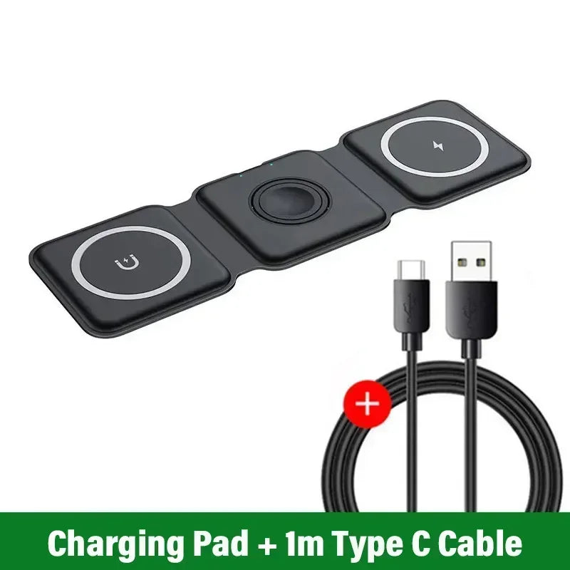 3 in 1 Phone Charge Dock for iPhone, Desktop Wireless Charger, Apple Watch, AirPods Pro Fast Charging