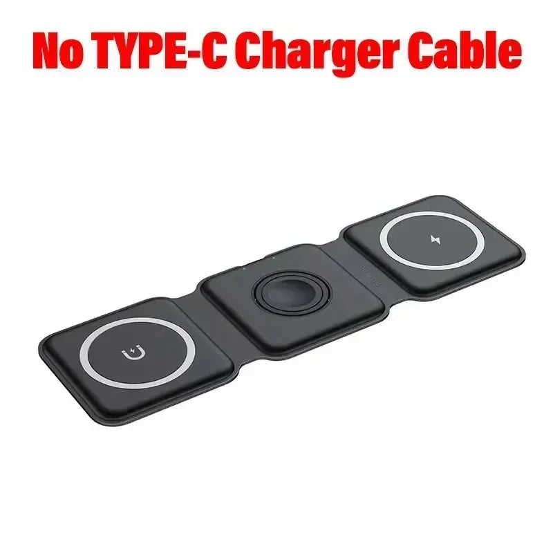 3 in 1 Phone Charge Dock for iPhone, Desktop Wireless Charger, Apple Watch, AirPods Pro Fast Charging