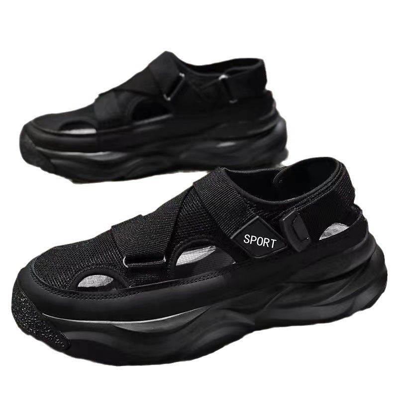 Comfortable Height Platform Summer Mens Sandals Nonslip Thick Soled Sports Slides For Street Style  1