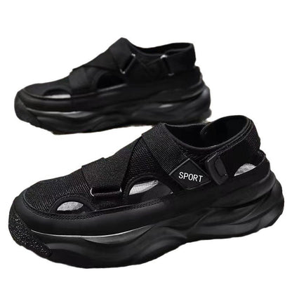 Comfortable Height Platform Summer Mens Sandals Nonslip Thick Soled Sports Slides For Street Style  1