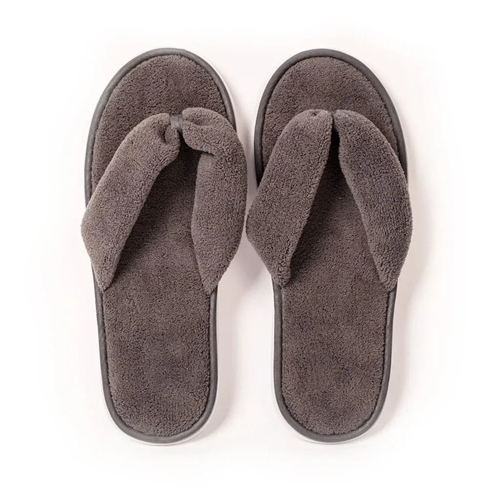 Soft Women Coral Fleece Slippers NonDisposable Solid Color Home Hospitality Slippers  Perfect Party 1