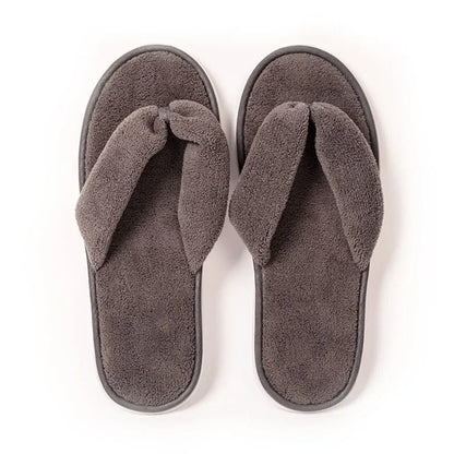 Soft Women Coral Fleece Slippers NonDisposable Solid Color Home Hospitality Slippers  Perfect Party 1