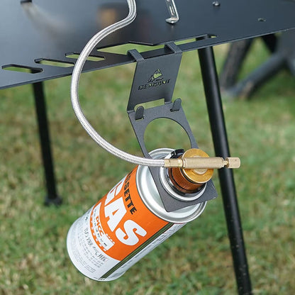 Outdoor Butane Gas Canister Hanging Hook – Durable Metal Fuel Tank Hanger Clip for Camping, Hiking & Travel