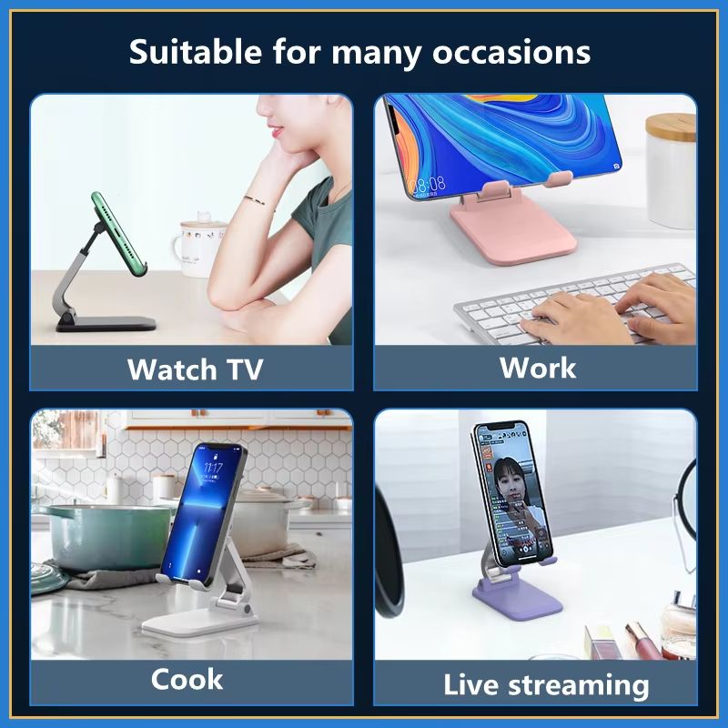 Foldable ABS Adjustable Phone  Tablet Stand  Portable Desk Holder For Smartphones And IPads 3