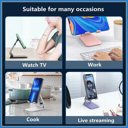 Foldable ABS Adjustable Phone  Tablet Stand  Portable Desk Holder For Smartphones And IPads 3
