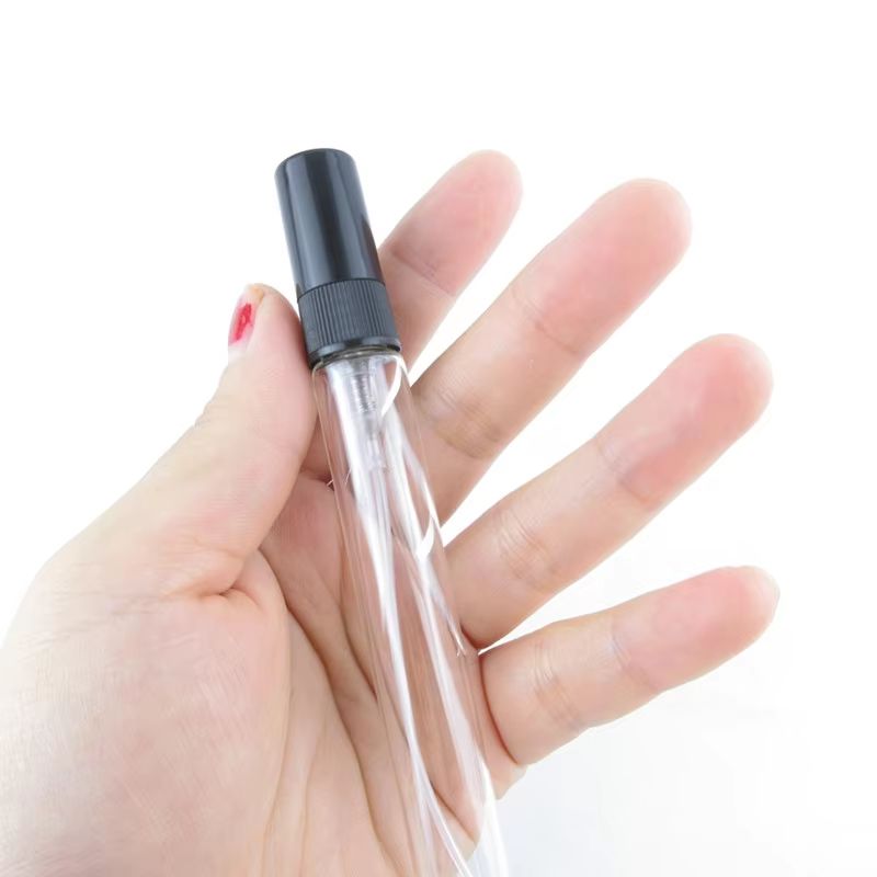 Black Refillable Glass Perfume Bottles  2ml To 10ml Portable Empty Cosmetic Sample Vials 50100PCS S 2