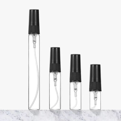 Black Refillable Glass Perfume Bottles  2ml To 10ml Portable Empty Cosmetic Sample Vials 50100PCS S 7