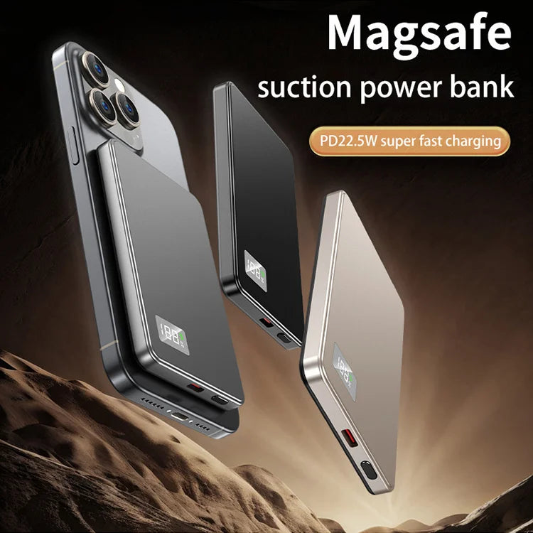 Portable Magnetic Wireless Power Bank Xiaomi, PD Fast Charging External Battery for Magsafe iPhone Samsung