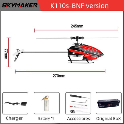 Wltoys XK K110S 6CH Brushless RC Helicopter  Precision Control 3D6G Flight Trainer For Beginners An 7