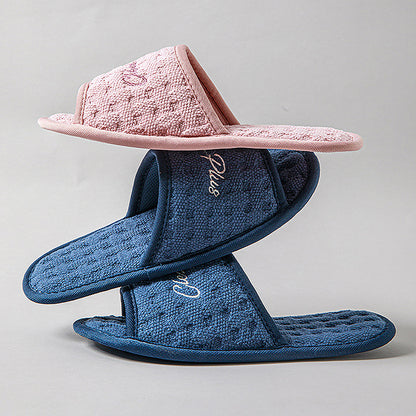 Designer Cotton Casual Home Slippers for Women, Soft Light Open Toe Slides, Elegant Summer Ladies Flats, One Size