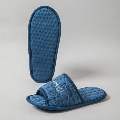 Designer Cotton Casual Home Slippers for Women, Soft Light Open Toe Slides, Elegant Summer Ladies Flats, One Size