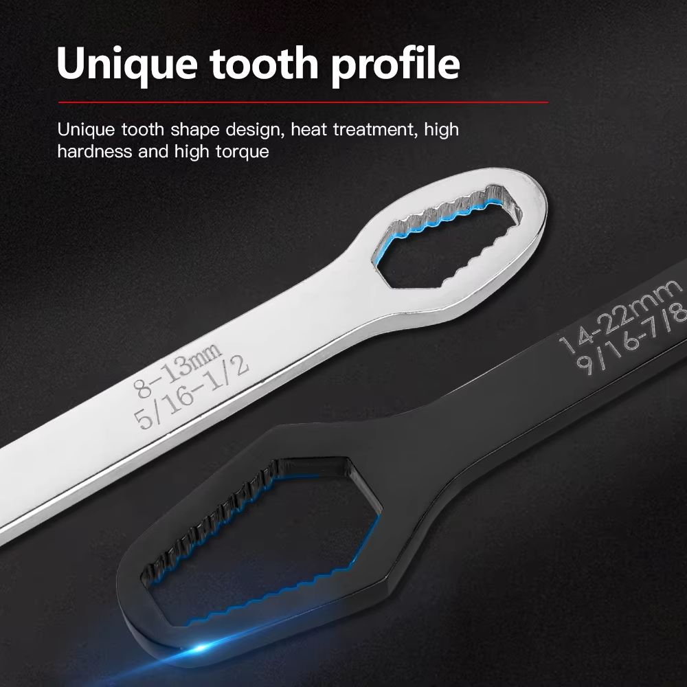 822mm Universal SelfTightening Torx Wrench  DoubleHead Adjustable Spanner Hand Tool For Workshop Fa 3