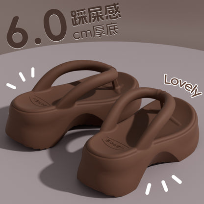Womens ThickSoled EVA FlipFlops WedgeHeeled NonSlip Summer Sandals Heightening Casual Outer Wear Sl 5