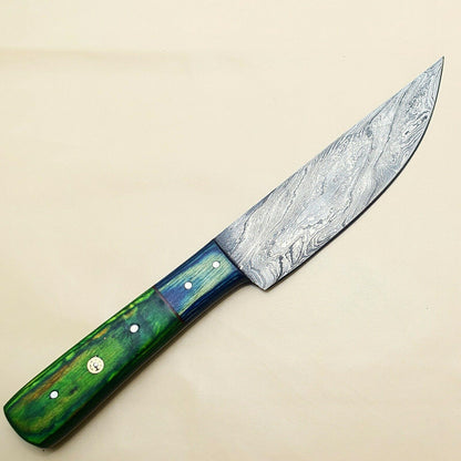 Luxury Damascus Steel Chef Knife  Custom Made Kitchen Knife With Pakka Wood Handle 1