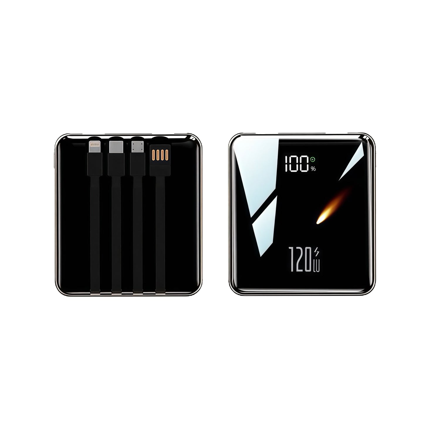20000 MAh Portable External Battery New 120W Super Fast Charging Mirror Design For IPhone Xiaomi 3