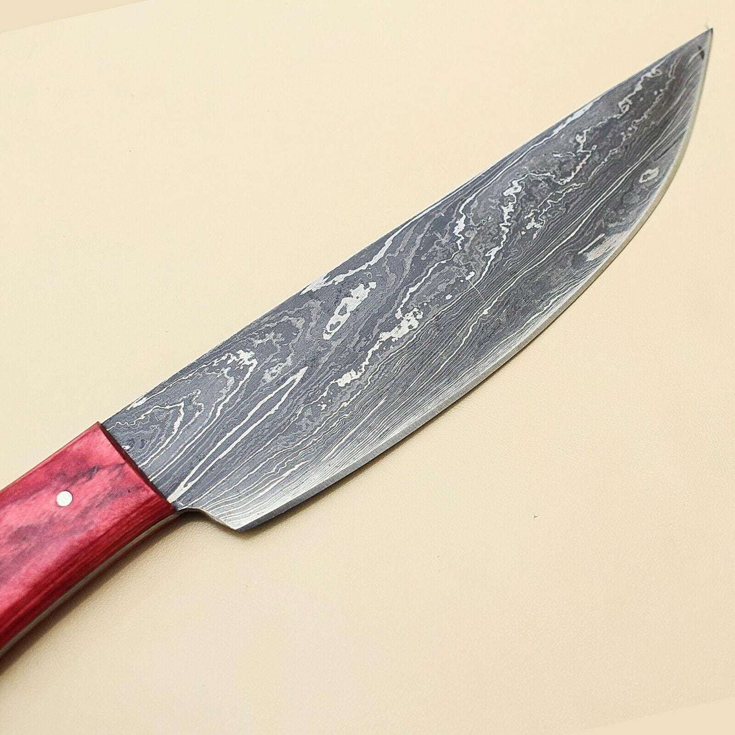 Professional Damascus Steel Chef Knife  Custom Handmade Culinary Knife With Pakka Wood Handle 2