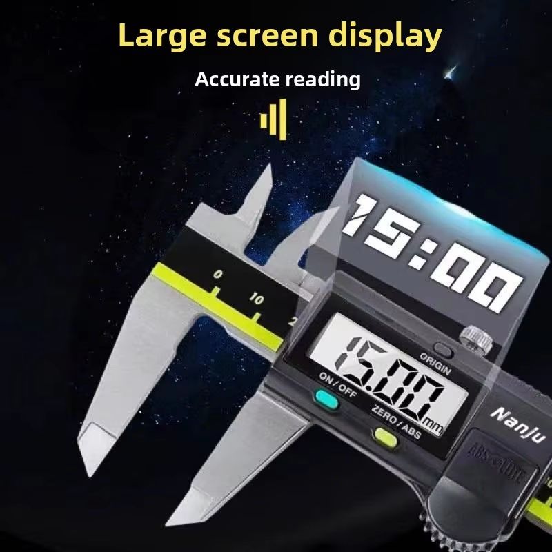 NanJu Digital Vernier Caliper  Precision Stainless Steel Measuring Tool With LCD Display 150mm  200 2