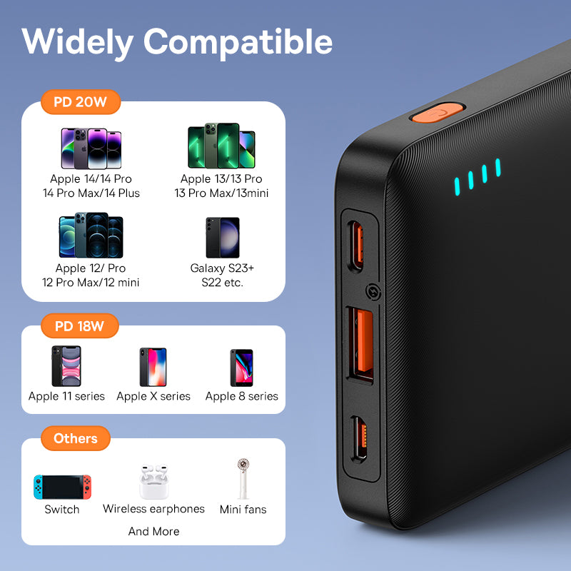Baseus Airpow 20W Power Bank, Fast Charge, Powerbank for iPhone Xiaomi Batteries