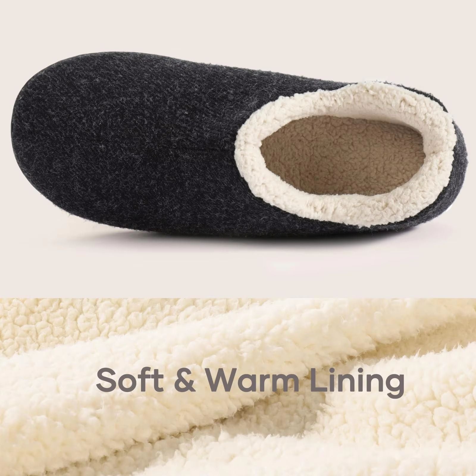 Bebealy Womens Fuzzy Warm Cotton Slippers  Indoor  Outdoor Comfort Shoes 4