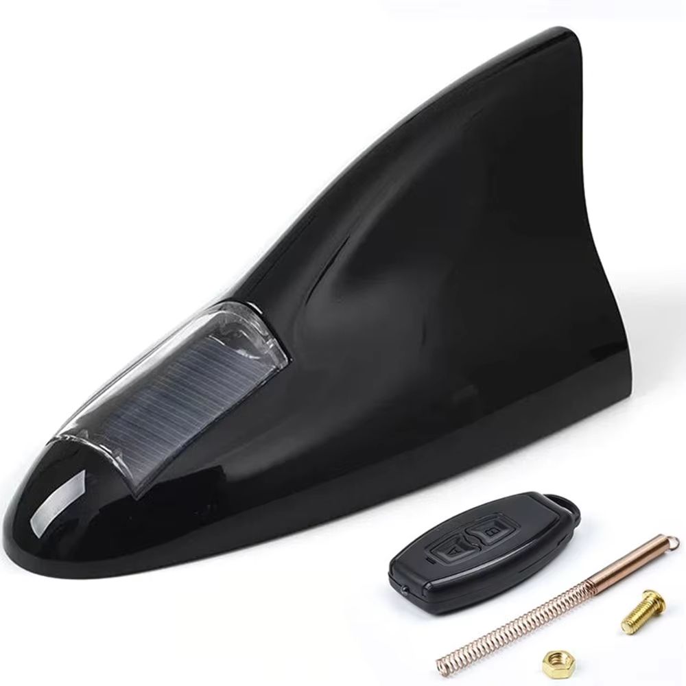 Solar LED Shark Fin AntiCollision Light  Universal Car Safety  Styling Accessory 11