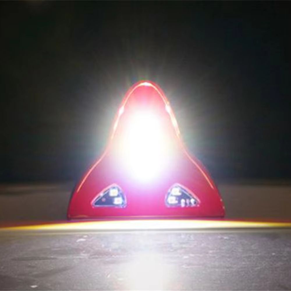 Solar LED Shark Fin AntiCollision Light  Universal Car Safety  Styling Accessory 2