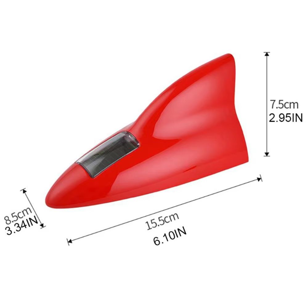 Solar LED Shark Fin AntiCollision Light  Universal Car Safety  Styling Accessory 3