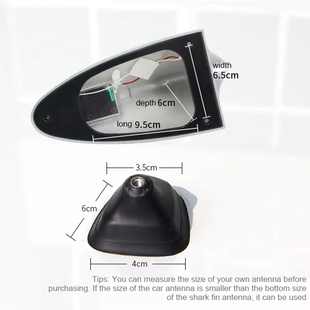 Solar LED Shark Fin AntiCollision Light  Universal Car Safety  Styling Accessory 4