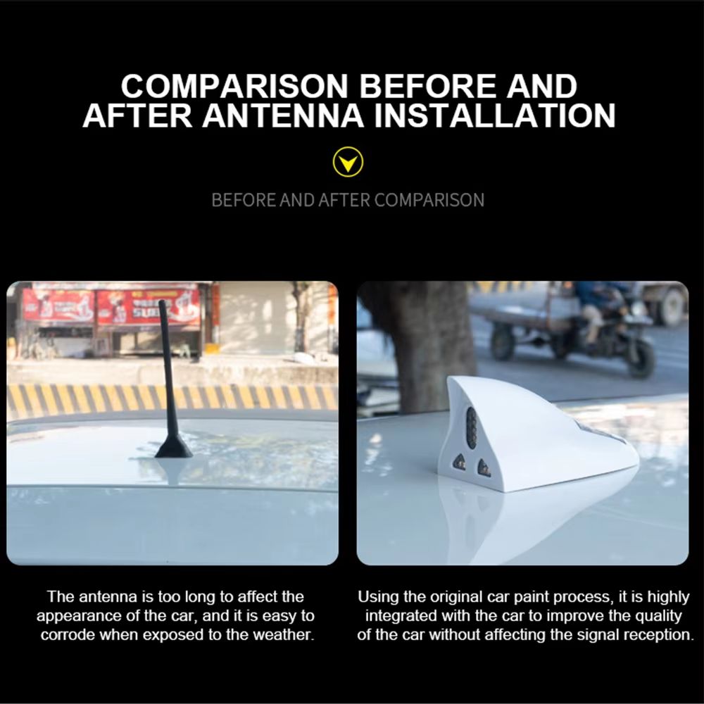 Solar LED Shark Fin AntiCollision Light  Universal Car Safety  Styling Accessory 5