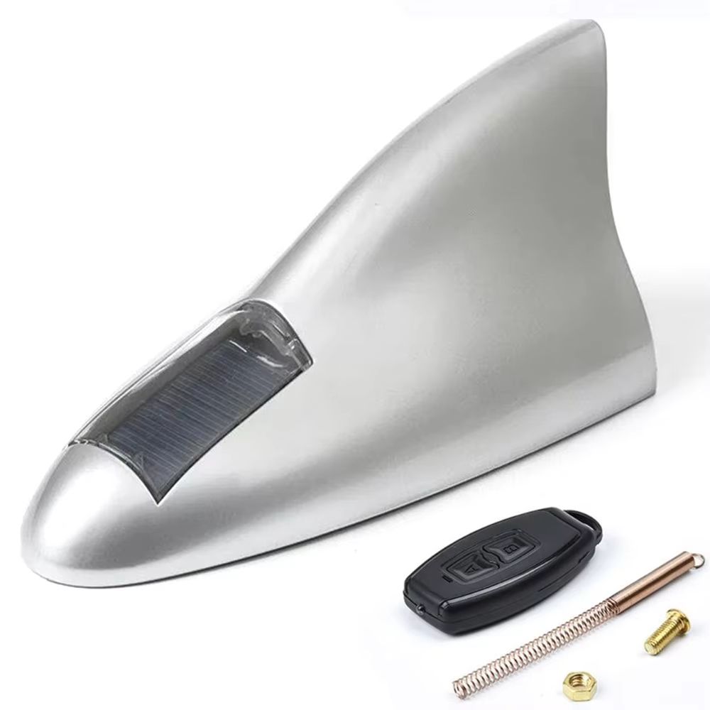 Solar LED Shark Fin AntiCollision Light  Universal Car Safety  Styling Accessory 6