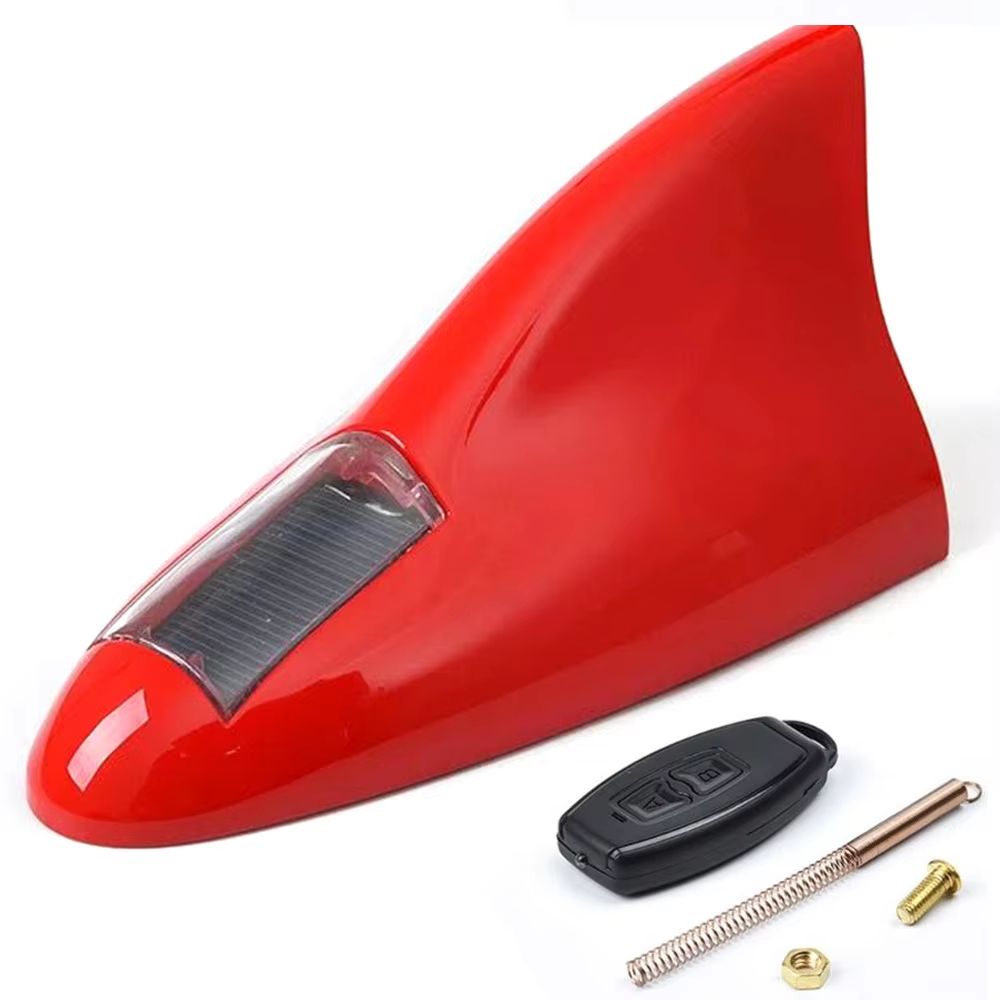 Solar LED Shark Fin AntiCollision Light  Universal Car Safety  Styling Accessory 8