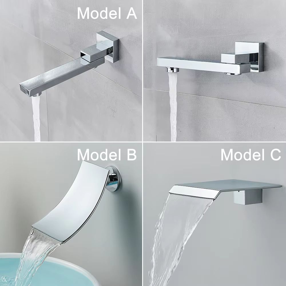 Chrome Rainfall Shower Faucet Set  23 Way Brass Diverter Mixer Tap 4
