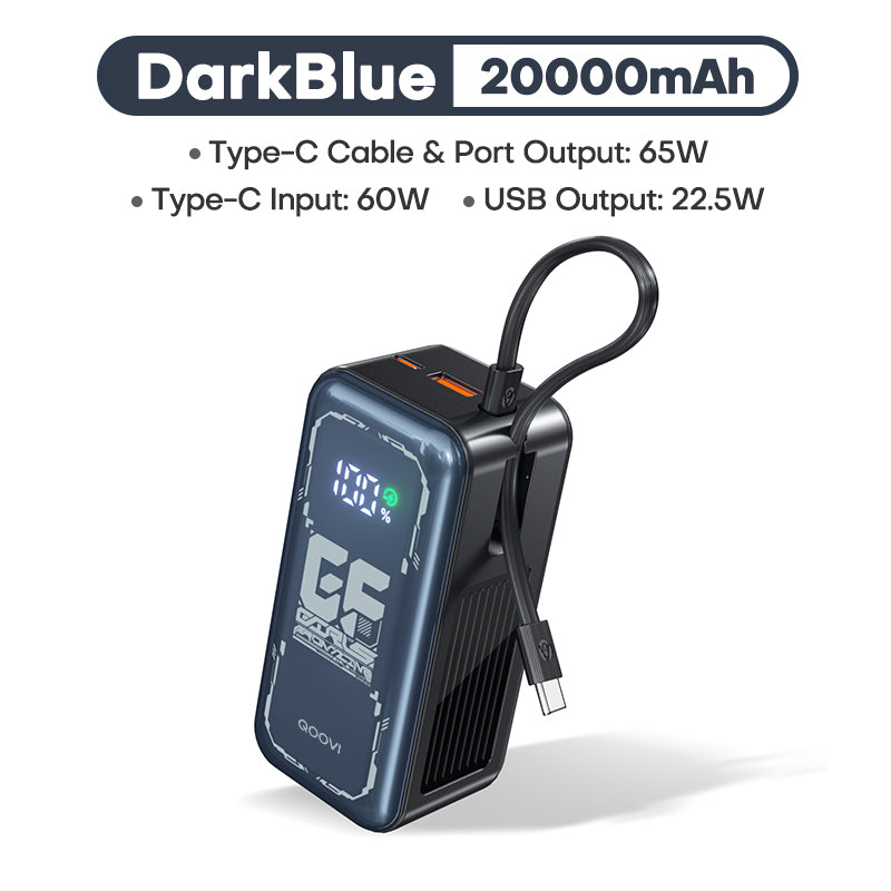 PD 65W Fast Charging, Power Bank, External Battery Portable Charger for Macbook, iPhone , Samsung