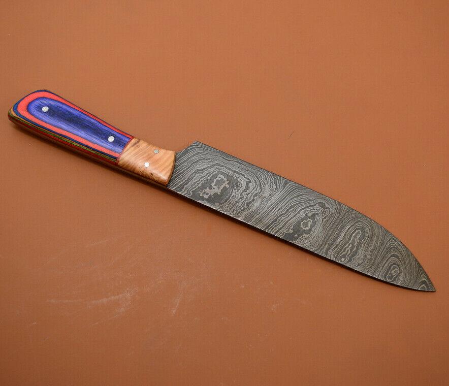 Chef Choice Handmade Damascus Knife  Durable High Carbon Blade With Wood Handle 1