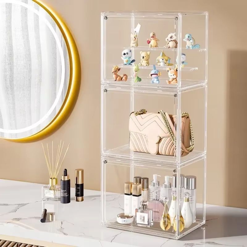 Clear Stackable Display Box  Dustproof Plastic Storage With Interlayers 1