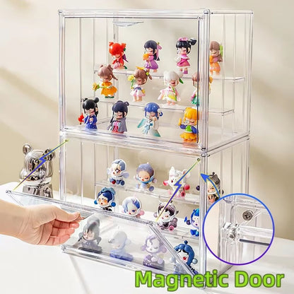 Clear Stackable Display Box  Dustproof Plastic Storage With Interlayers 2