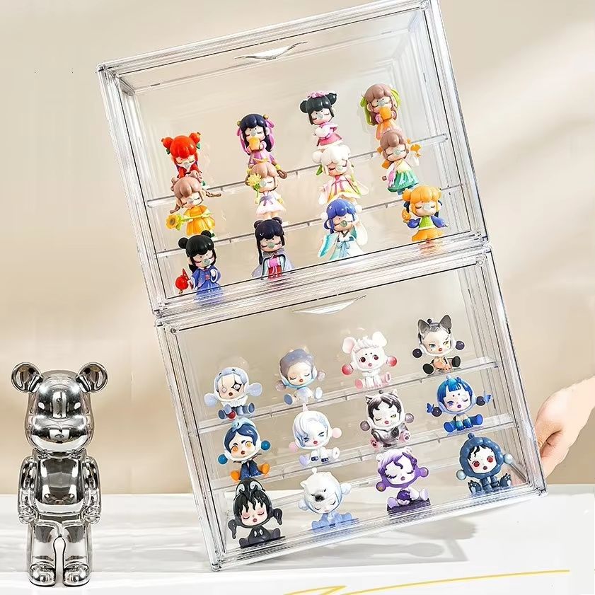 Clear Stackable Display Box  Dustproof Plastic Storage With Interlayers 3