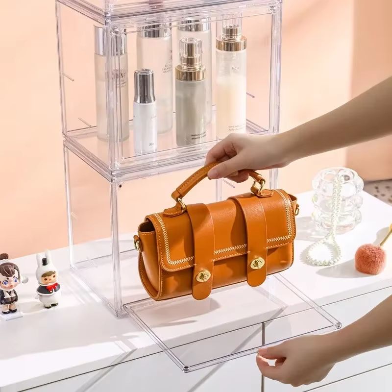Clear Stackable Display Box  Dustproof Plastic Storage With Interlayers 4